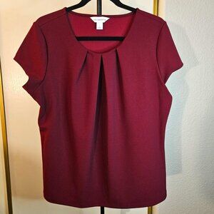 Liz Claiborne Burgandy Women's Top Size Large
